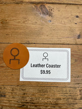 Load image into Gallery viewer, Will Rogers Ranch leather coasters
