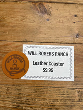 Load image into Gallery viewer, Will Rogers Ranch leather coasters
