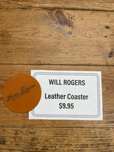 Load image into Gallery viewer, Will Rogers Ranch leather coasters
